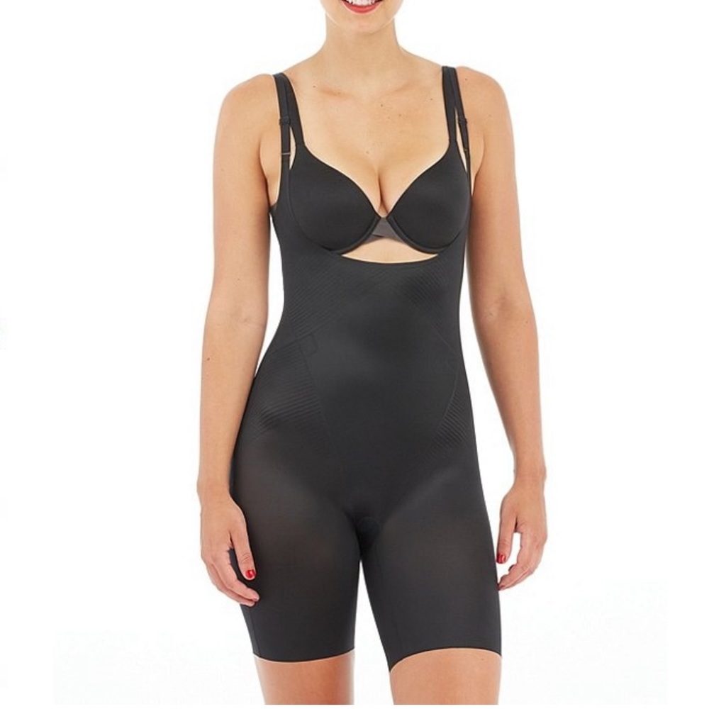 Spanx Thinstincts 2.0 Open-Bust Mid-Thigh Bodysuit